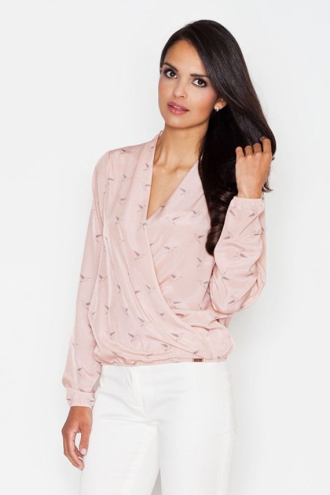 Bluzka Model 371 Pink - Figl Bluzka Model 371 Pink - Figl