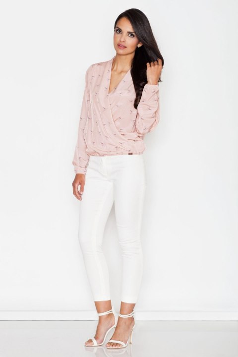 Bluzka Model 371 Pink - Figl Bluzka Model 371 Pink - Figl
