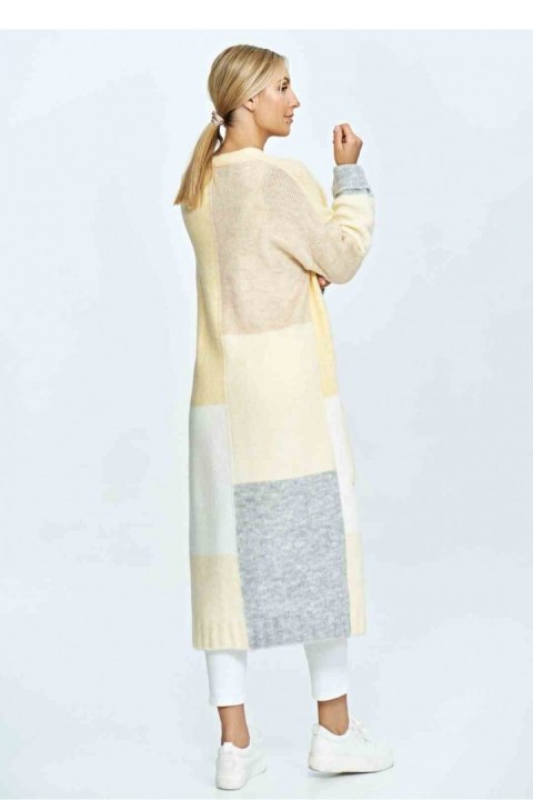 Sweter Kardigan Model M896 Yellow/Beige - Figl