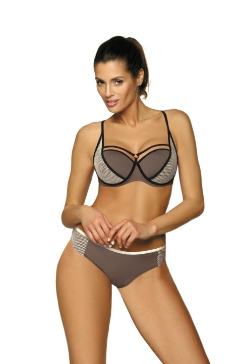 Kostium dwuczęściowy Kostium Kąpielowy Model Charlotte Dark Taupe M-495 Mokka - Marko