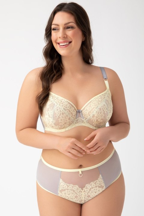 Biustonosz Soft Model Limoncello K772 Yellow/Grey - Gorsenia Lingerie