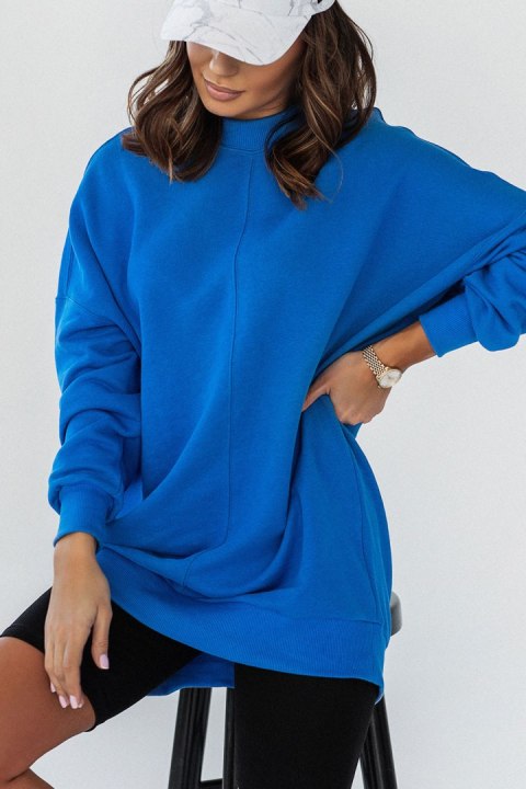 Bluza Damska Model Simple D27 Blue - IVON Bluza Damska Model Simple D27 Blue - IVON