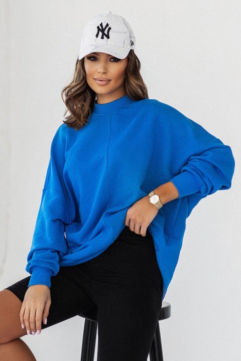 Bluza Damska Model Simple D27 Blue - IVON Bluza Damska Model Simple D27 Blue - IVON