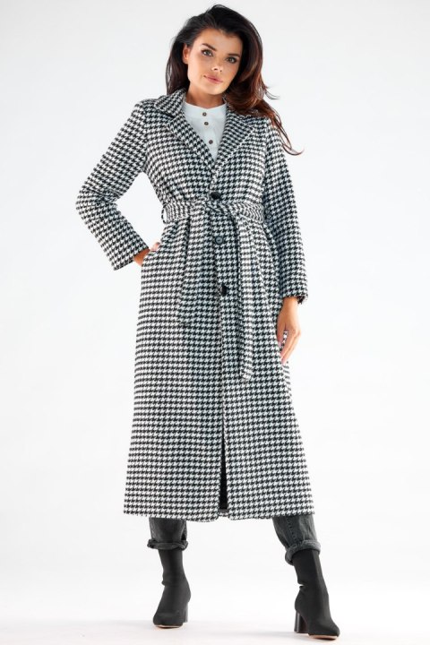 Płaszcz Damski Model A547 Houndstooth - awama