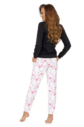 Piżama Damska Model Flamingo Black - Donna