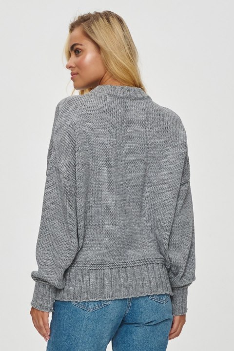 Sweter Damski Model S151 Grey Melange - Makadamia