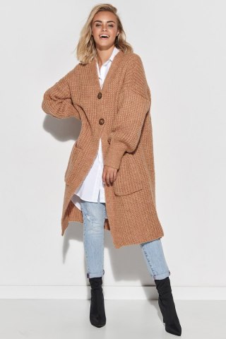 Sweter Kardigan Model S101 Camel - Makadamia