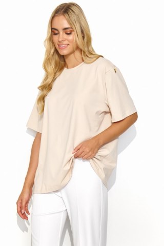 T-shirt Damski Model M826 Light Beige - Makadamia