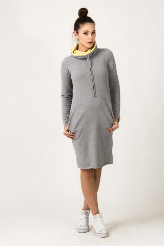 Sukienka model Kaja Light Gray/Yellow - Tessita