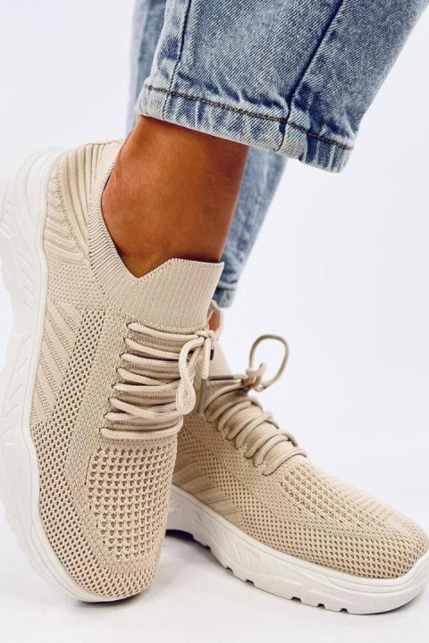 Buty sportowe skarpetkowe JAUSSA BEIGE - Inello