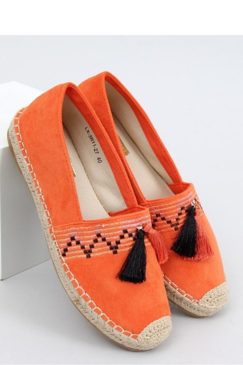 ESPADRYLE BOHO Z FRĘDZLEM POMARAŃCZOWE LX-3R11 ORANGE - Inello