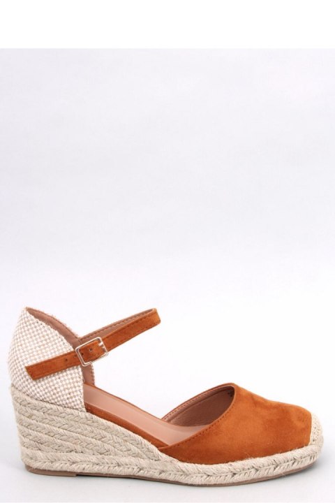 Espadryle na koturnie PLATTEN CAMEL - Inello