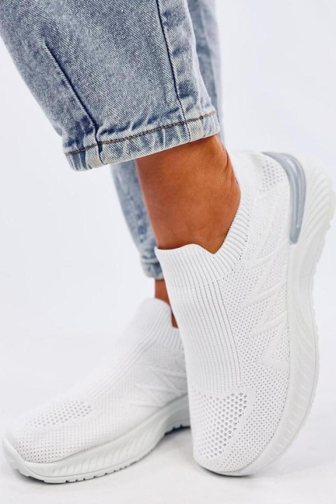 Buty sportowe skarpetkowe FOURNY WHITE - Inello