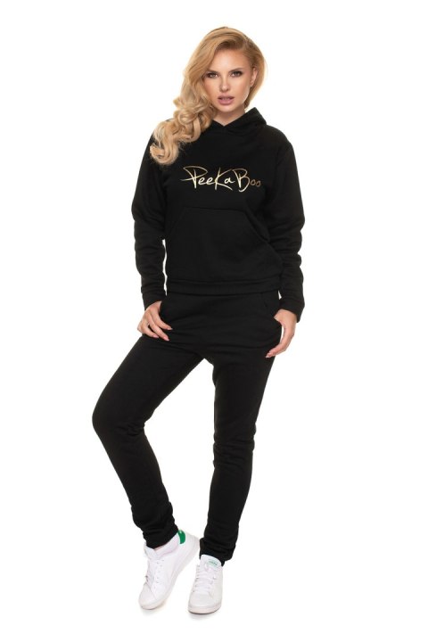 Spodnie Dres Damski Model 0196 Black - PeeKaBoo Spodnie Dres Damski Model 0196 Black - PeeKaBoo