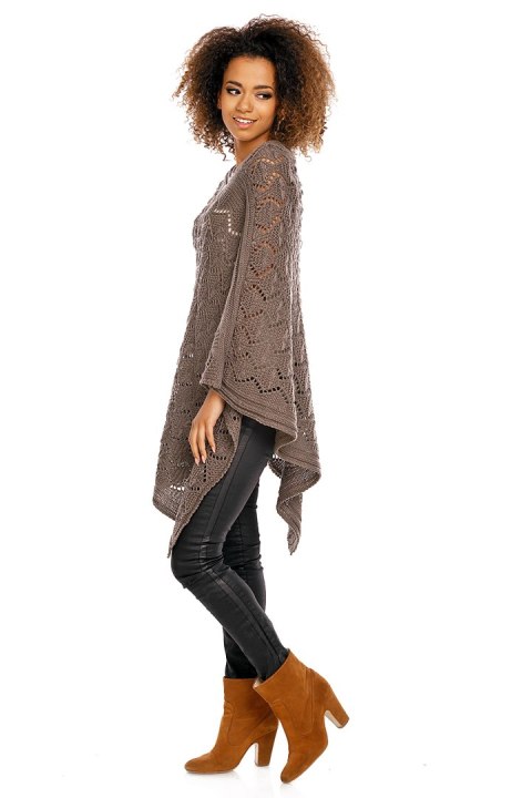 Sweter Poncho model 30012 Mocca - PeeKaBoo