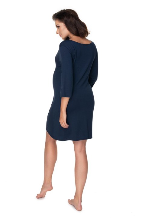 Koszulka nocna Koszula Nocna Ciążowa Model 0157 Navy - PeeKaBoo