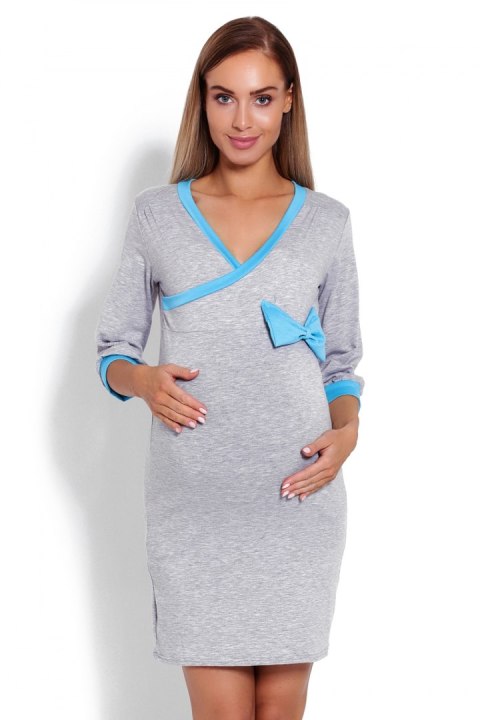 Koszulka nocna Koszula Nocna Ciążowa Model 1681 Grey - PeeKaBoo