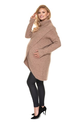 Sweter Ciążowy Model 30078 Cappuccino - PeeKaBoo