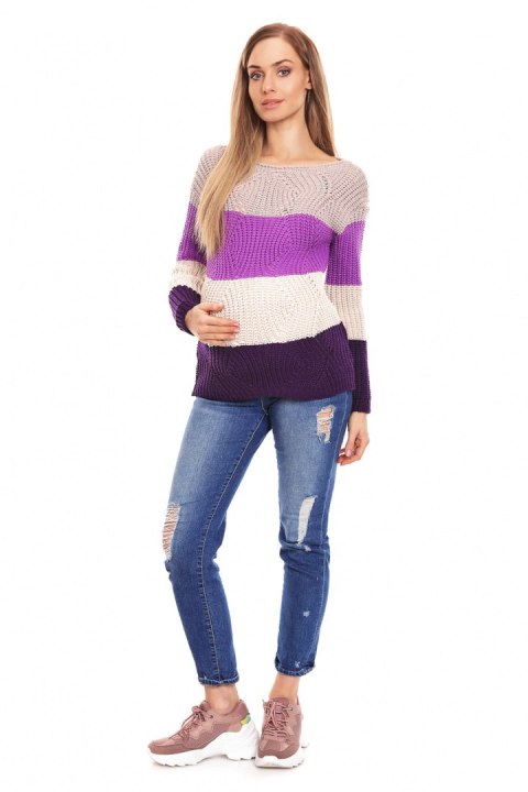 Sweter Ciążowy Model 70019 Violet - PeeKaBoo