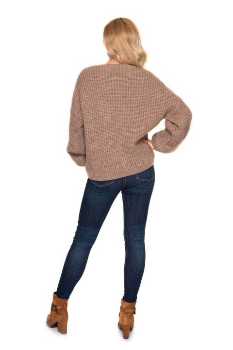 Sweter Kardigan Model 30077 Cappuccino - PeeKaBoo Hurtownia odzieży on-line, moda damska, bielizna i obuwie dla kobiet - Matterh