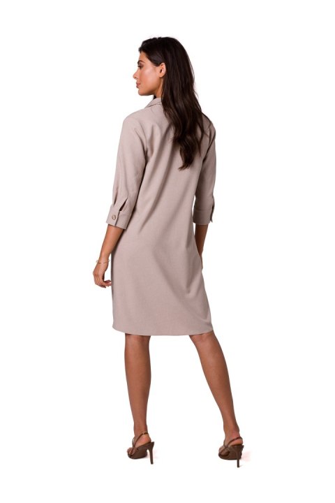 Sukienka Model B257 Beige - BeWear Sukienka Model B257 Beige - BeWear