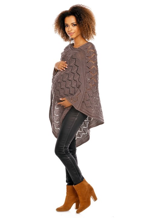 Sweter Poncho model 30012C Mocca - PeeKaBoo