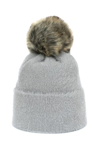 Czapka Model Soft Fluff Light Grey - Art of polo