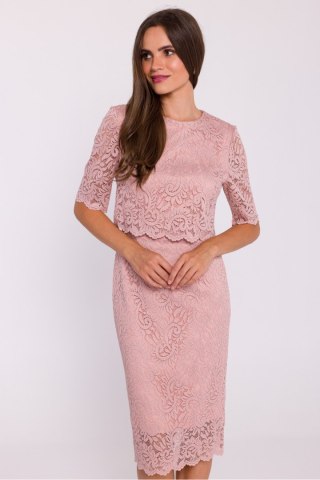 Sukienka Model S379 Powder Pink - Stylove