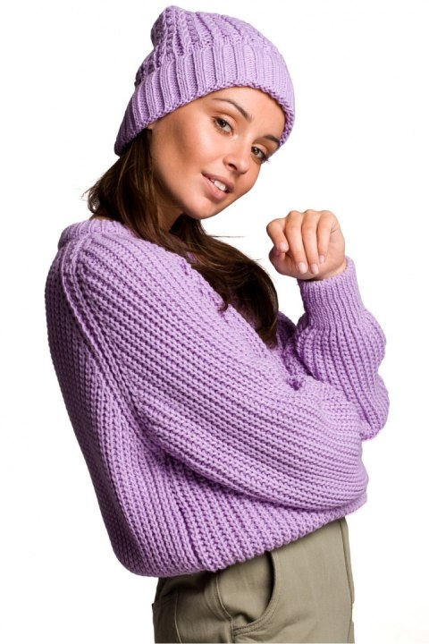 Czapka Damska Model BK057 Lawenda - BE Knit