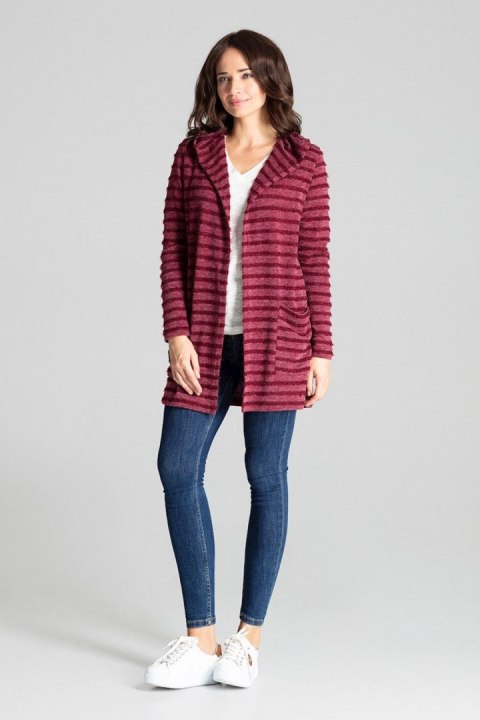 Sweter Kardigan Model L070 Bordo - Lenitif