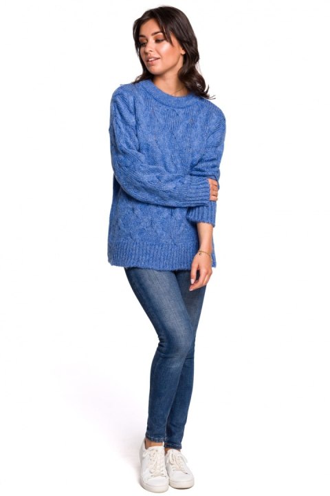 Sweter Damski Model BK038 Blue - BE Knit