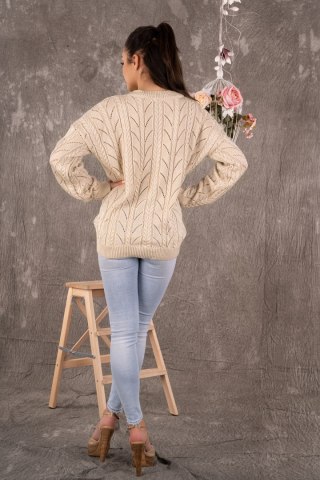 Sweter Damski Model Marynesta Beige - Merribel