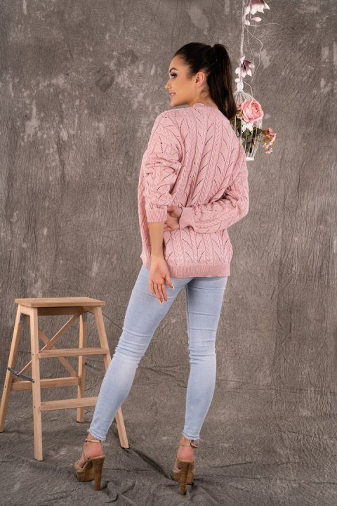 Sweter Damski Model Marynesta Powder Pink - Merribel