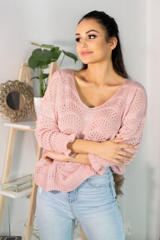 Sweter Damski Model Venigam Powder Pink - Merribel