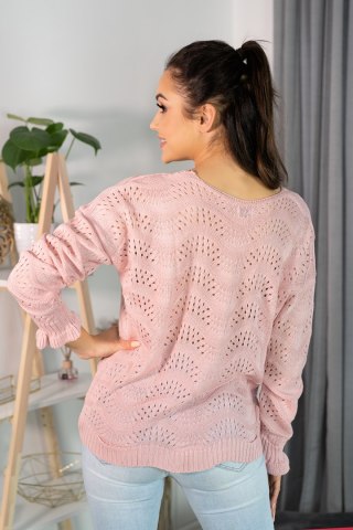 Sweter Damski Model Venigam Powder Pink - Merribel