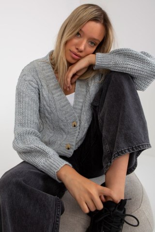 Sweter Kardigan Model TW-SW-BI-6030.02 Grey - Och Bella