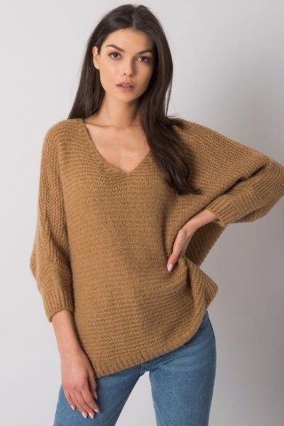 Sweter Damski Model TW-SW-BI-J1001.06 Camel - Och Bella