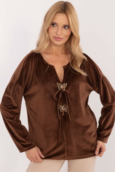 Bluzka Model DHJ-BZ-19916.03P Brown - Italy Moda