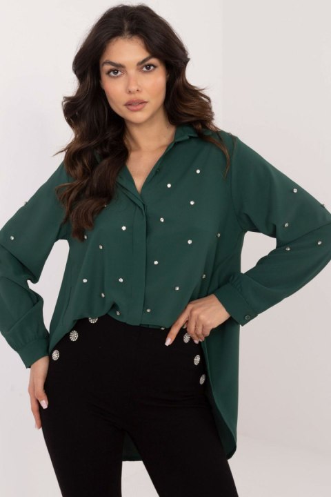 Koszula Damska Model DHJ-KS-18397.47P Dark Green - Italy Moda