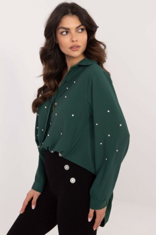 Koszula Damska Model DHJ-KS-18397.47P Dark Green - Italy Moda