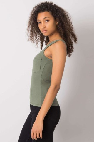 Koszulka Top MOdel DHJ-TP-13287.36P Khaki - Italy Moda