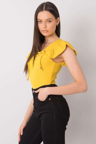 Bluzka Model DHJ-BZ-13301.34P Yellow - Italy Moda