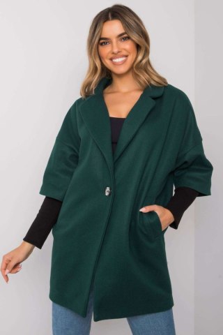 Płaszcz Damski Model CHA-PL-0409.30X Dark Green - Rue Paris