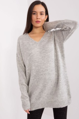 Sweter Damski Model TO-SW-1810.22X Light Grey - Rue Paris