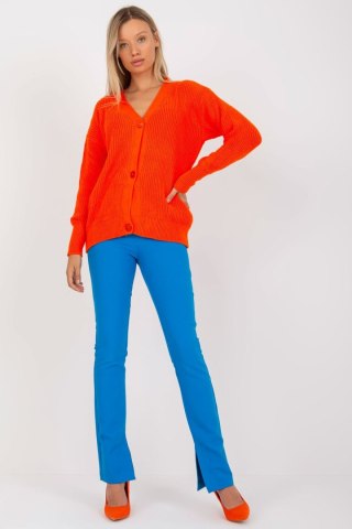 Sweter Kardigan Model LC-SW-0321.06X Orange - Rue Paris