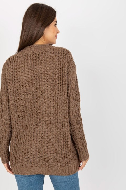 Sweter Kardigan Model LC-SW-8001.14P Brown - Rue Paris