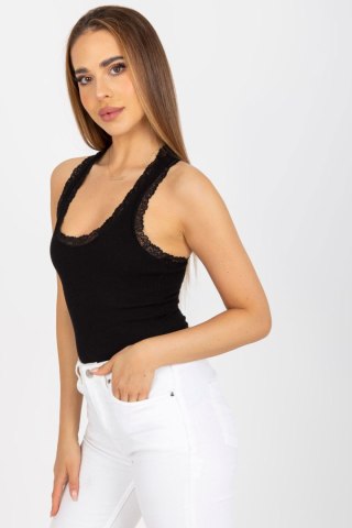 Koszulka Top Model RV-TP-7990.17 Black - Rue Paris