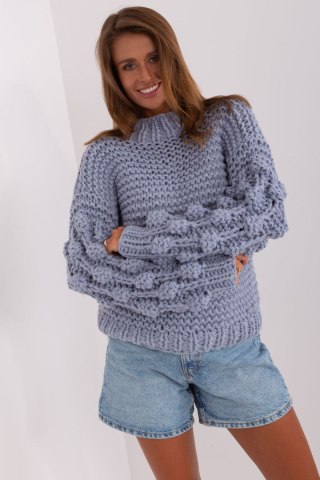 Sweter Damski Model AT-SW-2382.97P Grey/Blue - AT