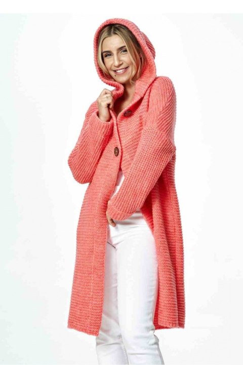 Sweter Kardigan Model M884 Coral - Figl