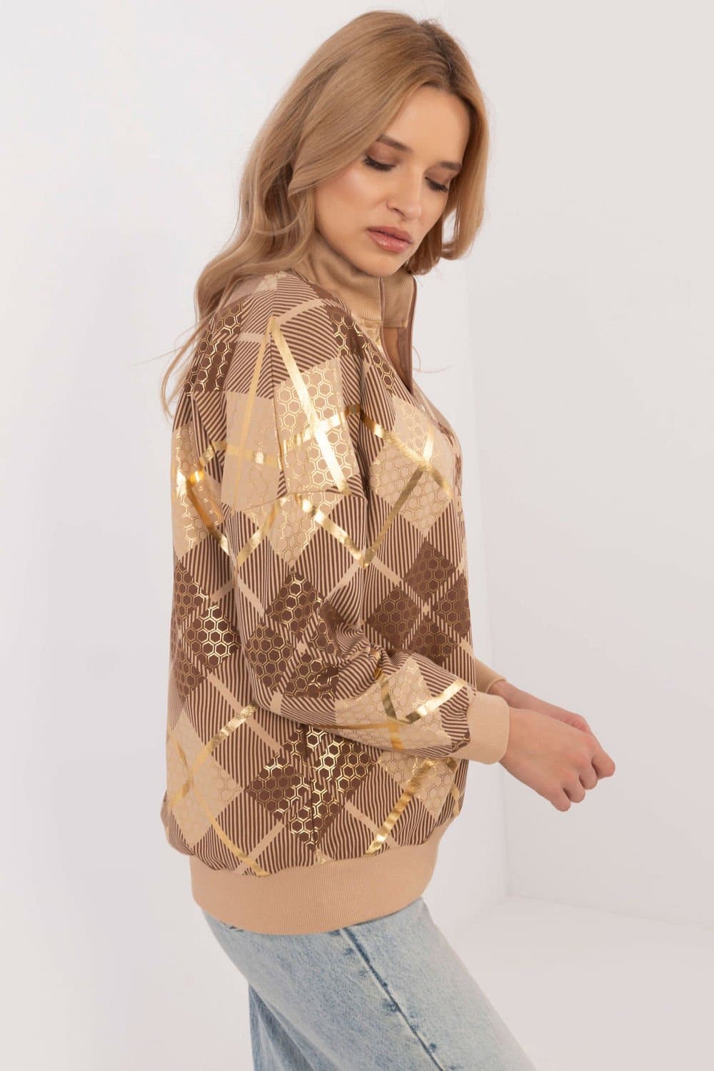 Bluza Damska Model CLM-BL-1259.59 Camel - Factory Price Hurtownia odzieży on-line, moda damska, bielizna i obuwie dla kobiet - Matterhorn.pl - obrazek 2